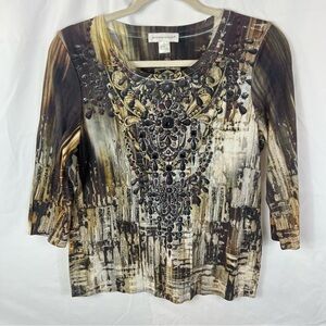 Christopher & Banks Multicolor Embellished Blouse